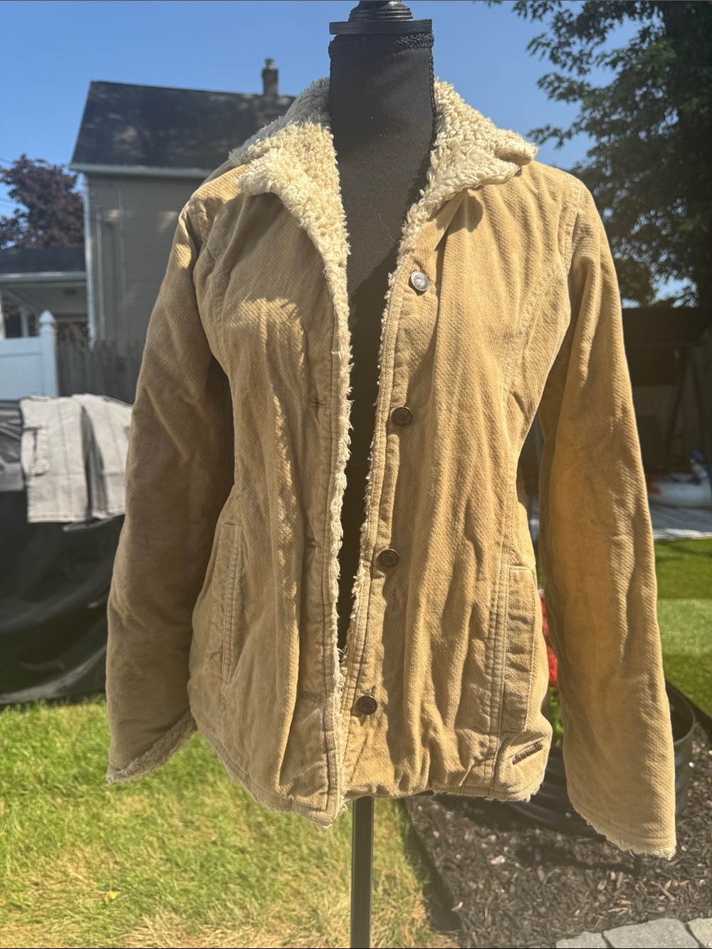Abercrombie Cream Sherpa Jacket - XL